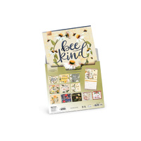 2027 16-Month Calendar Brush Dance Bee Kind Deluxe Wall Foil Cover Linen Envelope, BT15961