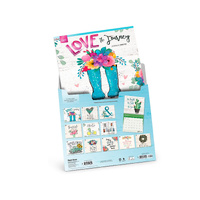 2027 16-Month Calendar Brush Dance Love the Journey Deluxe Wall Foil Cover Linen Envelope, BT16043