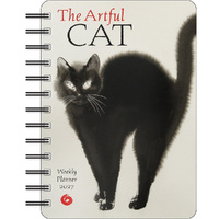 2027 Planner The Artful Cat Weekly Calendar, Amber Lotus AM07050
