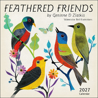 2027 Calendar Feathered Friends Square Wall, Amber Lotus AM07173