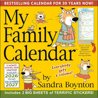 2027 17-Month Calendar Sandra Boynton's My Family Planner Square Wall, Andrews McMeel AM07210