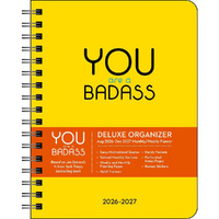 2027 17-Month Planner You Are a Badass Deluxe Organizer Monthly/Weekly, Andrews McMeel AM07951