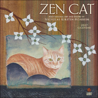 2027 Calendar Zen Cat Square Wall, Amber Lotus AM08323