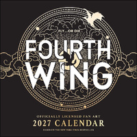 2027 Calendar Fourth Wing Officially Licensed Fan Art Square Wall, Andrews McMeel AM11323