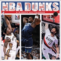 2027 Calendar NBA Dunks Square Wall, Trends International I89686