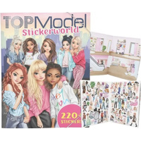 TOPModel Stickerworld Sticker Book with 6 Sticker Sheets Fun Girls Activity, 13423