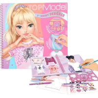 TOPModel T-Shirt Designer Colouring Book with 2 Sticker Sheets DIY Fashion, 13585