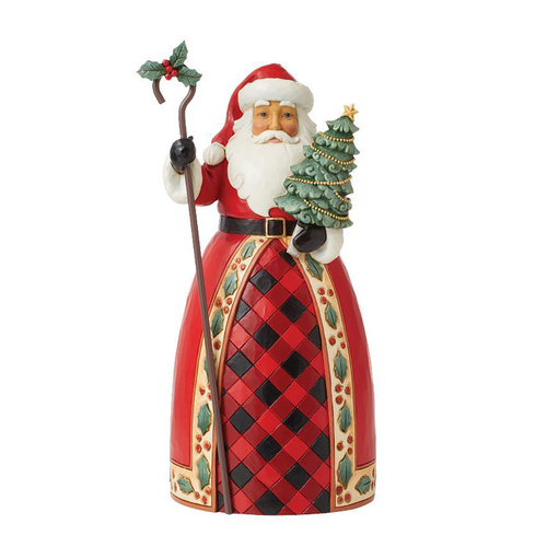 Heartwood Creek Figurine 23.5cm Highland Glen Santa Tree Cane, Whitehill 6012864