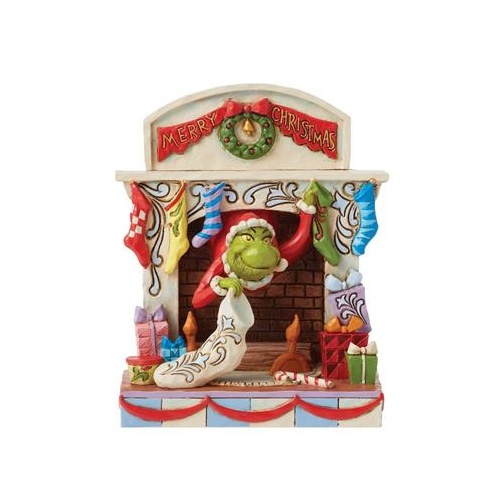 Grinch by Jim Shore Figurine 14cm Grinch Fireplace, Whitehill 6012693