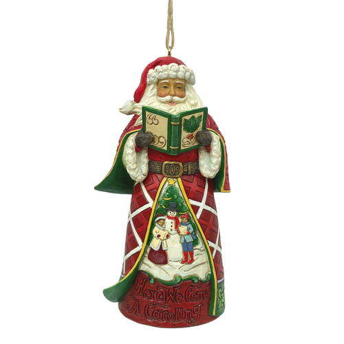 Heartwood Creek Hanging Ornament 12cm Santa Song, Whitehill 6012969