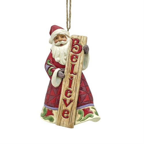 Heartwood Creek Hanging Ornament 11.2cm Santa Believe, Whitehill 6015512