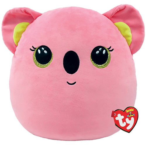 TY Squishy Beanies Plush 25cm Poppy Pink Koala TY39226