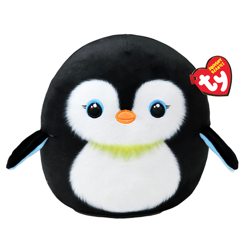 TY Squishy Beanies Plush 25cm Neve Black & White Penguin TY39284