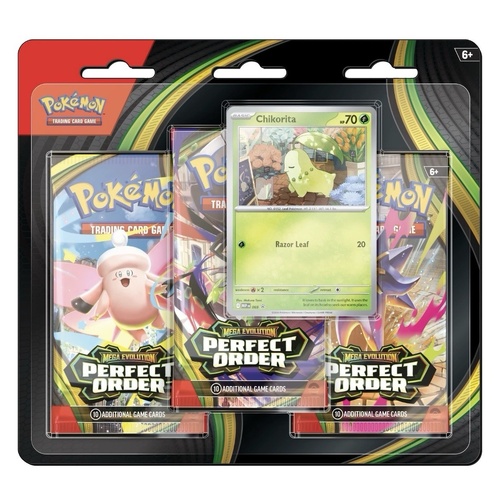 Pokemon TCG: Mega Evolution 3 Perfect Order Three Booster Blister Pack, 10-10375-108
