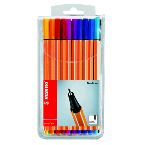 Stabilo Point 88 Fineliner 0.4mm 20-Piece Wallet Assorted 0226860