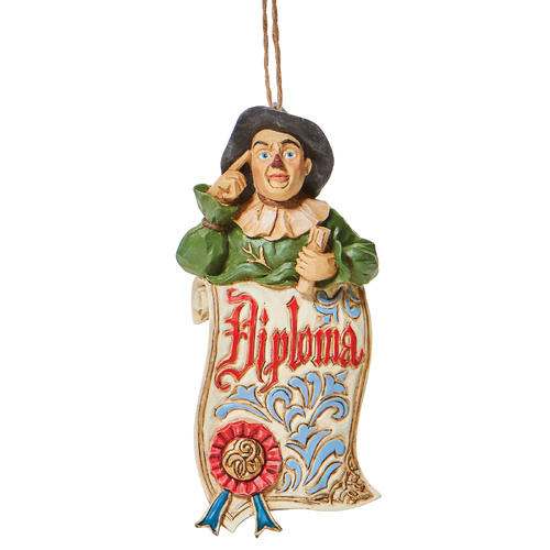 The Wizard of Oz by Jim Shore Hanging Ornament 12cm Scarecrow Diploma, Whitehill 6008311