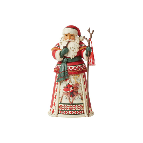 Heartwood Creek Figurine 25cm Lapland Santa with Reindeer, 6008874
