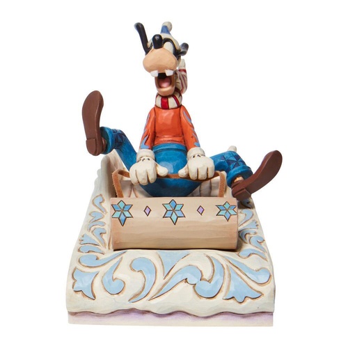 Disney Traditions Figurine 14cm Goofy Sledding, Christmas Decoration 6008974