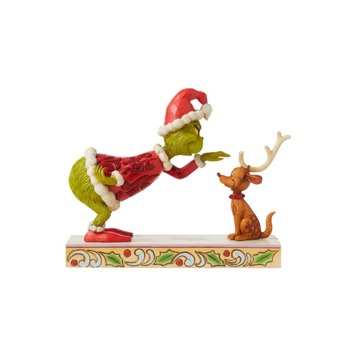 Grinch by Jim Shore Figurine 14cm Grinch Patting Max, 6008889