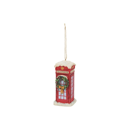 Heartwood Creek Hanging Ornament 8cm Christmas Phone Box, 6011678