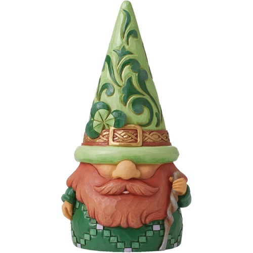 Heartwood Creek Figurine 19cm Irish Leprechaun Gnome Holding Staff, 6012262