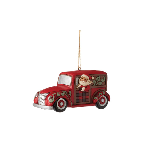 Heartwood Creek Hanging Ornament 7cm Santa in Wagon, 6012874
