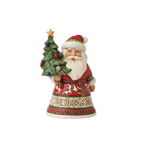 Heartwood Creek Figurine 8cm Santa with Tree, 6012960