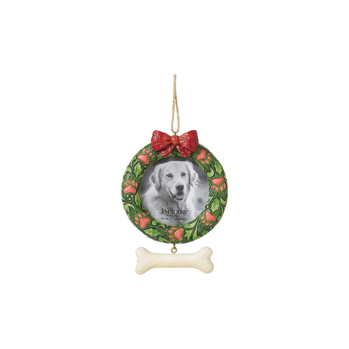 Heartwood Creek Hanging Ornament 8cm Dog Pet Wreath Frame, 6015516