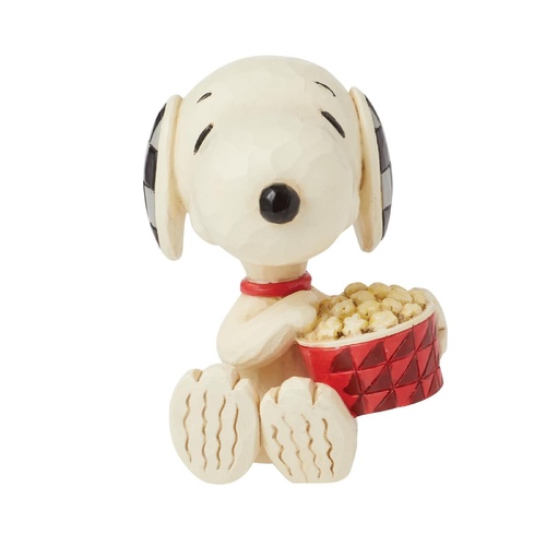 Peanuts by Jim Shore Figurine Mini 7cm Snoopy Eating Popcorn, Whitehill 6016278