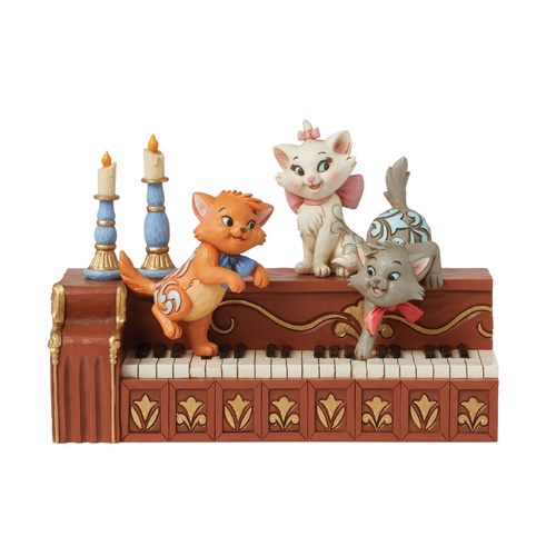 Disney Traditions Figurine 12cm Aristocat Kittens on Piano, 6016349