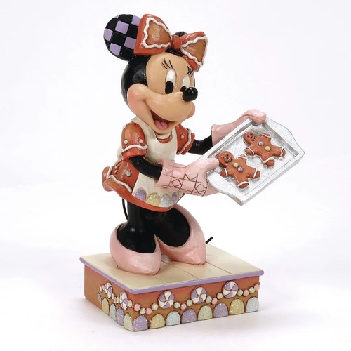 Disney Traditions Figurine 14cm Minnie with Gingerbread Cookies, Christmas Decoration 6016881