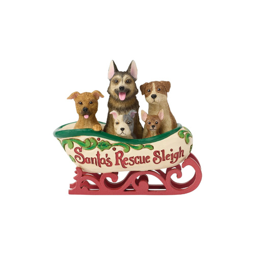 Heartwood Creek Figurine 8cm Santa's Rescue Sleigh, 6019095