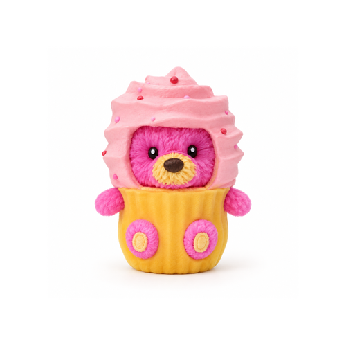 Bear Lala EmoDress Figurine 8cm Cupcake Lala Bear Collectible Squishy Toy, 6021116