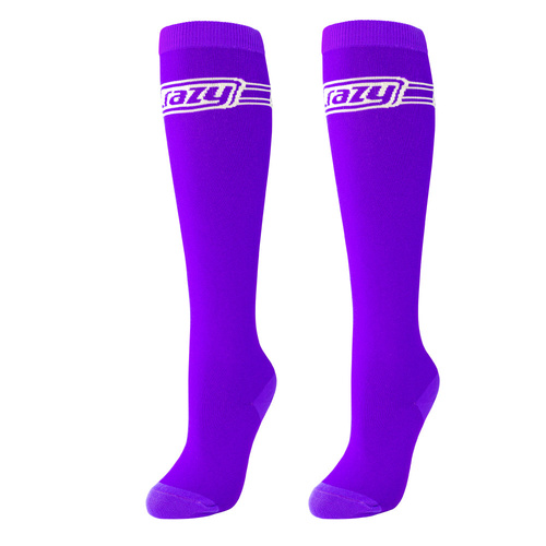 Crazy Skates Novelty Socks One Size Fits Most - Classic Purple Crazy Socks