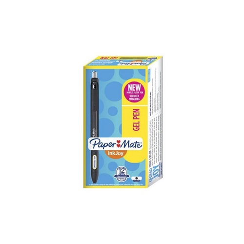 Paper Mate InkJoy Gel Pen Retractable Medium 0.7mm (Box of 12) Black