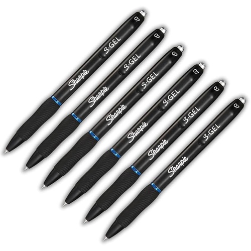 Sharpie S-Gel Gel Pen Retractable Medium 0.7mm (Box of 6) Blue