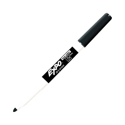 Expo Dry Erase Whiteboard Marker Bullet Tip Fine (Box of 12) Black