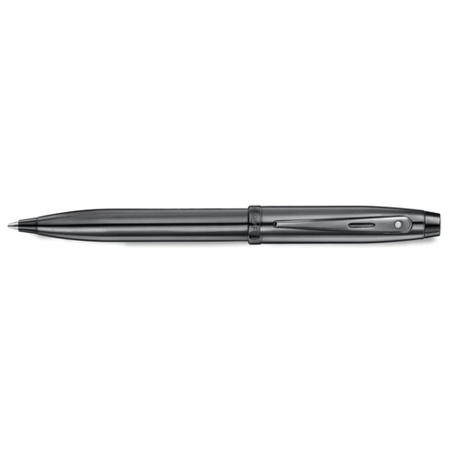 Sheaffer 100 Ballpoint Pen Medium Gloss Dark Grey Gunmetal PVD Trim, 125622