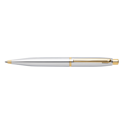 Sheaffer VFM Ballpoint Pen Medium 9422 Polished Chrome with Gold-tone Trim, 119346