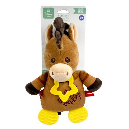 Disney Baby Toy Story Sensory Toy 28cm Bullseye Blankie with Teether Feet, KP80395