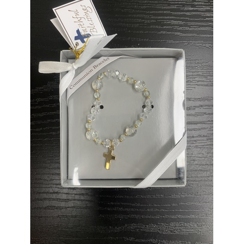 Roman Jewellery First Communion Bracelet - Gold Cross 26281