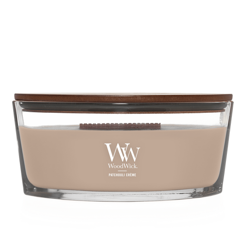 Woodwick Scented Candle Ellipse 453g Patchouli Creme WW2654076