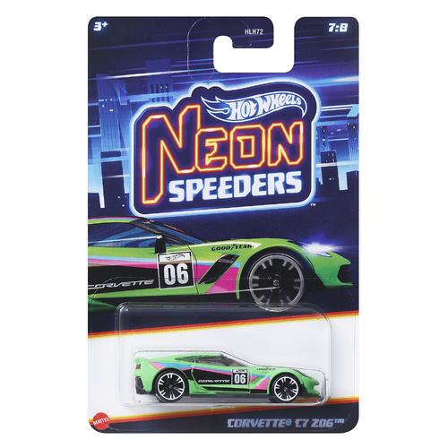 Hot Wheels Neon Speeders Diecast Car 1:64 - Corvette C7 Z06