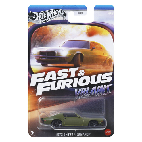 Hot Wheels Silver Series Fast & Furious Villains Diecast Car 1:64 - 1973 Chevy Camaro