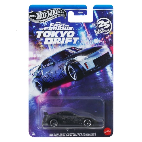 Hot Wheels Silver Series Fast & Furious Tokyo Drift Diecast Car 1:64 Scale - Nissan 350Z Custom, JKX05