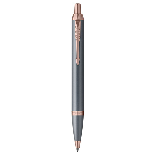 Parker IM Finishing Touch Collection Ballpoint Pen Slate Rose-Toned Trim 2235424