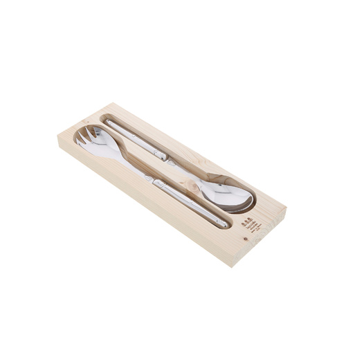 Jean Dubost Laguiole Simplicite Salad Server Set 2-Piece Stainless Steel, SS97888