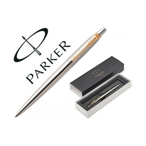 Parker Jotter Stainless Steel Gold Trim Ballpoint Pen 1953182
