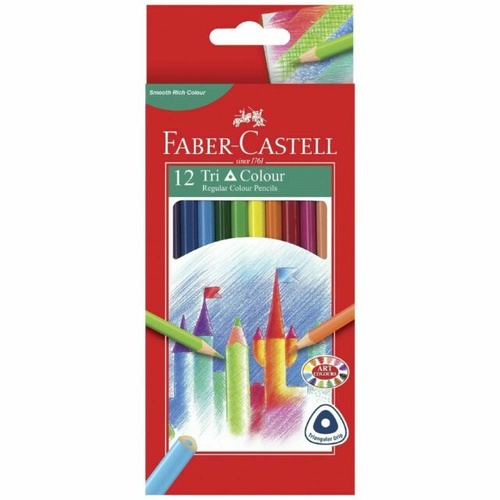 Faber-Castell - Colouring Pencils- Tri Colour 12 Pack