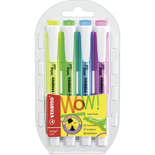 Stabilo Swing Cool Highlighters - Pack of 4